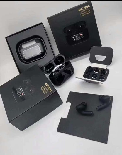 A9 Pro Anc/enc Wireless Earbuds | Touch Screen Control | Double Dark Noise Reduction (black)