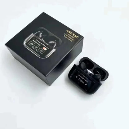 A9 Pro Anc/enc Wireless Earbuds | Touch Screen Control | Double Dark Noise Reduction (black)