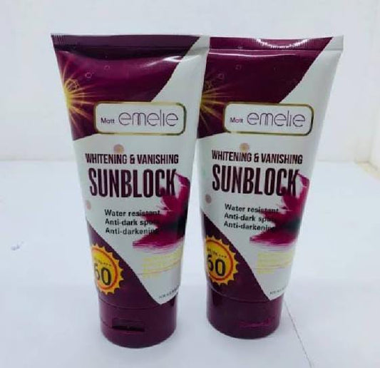 Emelie Whitening & Vanishing Sunblock Spf60 (150ml)