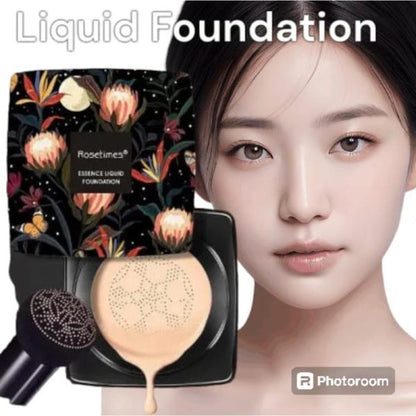 High Coverage Liquid Foundation Imported Face Moisturizing Liquid Cover Concealer Long-lasting,(mushroom Shape)