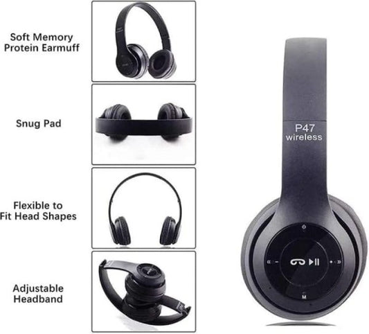 P47 Wireless Headphones Invincible Ultra Small Bluetooth Headset For Gaming